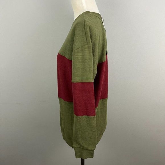NWT VELVET‎ HEART Green Red Chunky Striped Crew Neck Sweater (XS) - Picture 4 of 8